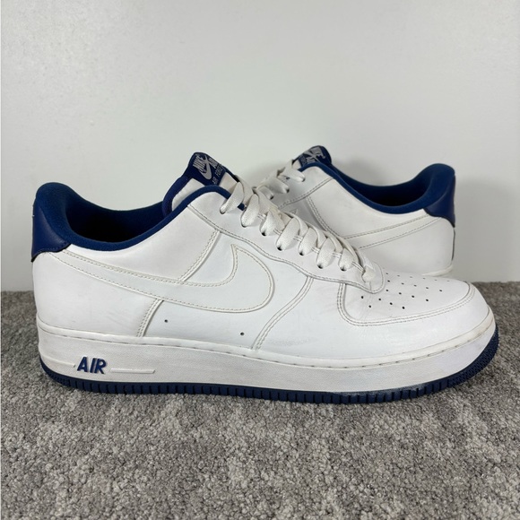 Nike Air Force 1 Low White Deep Royal Blue Men's Size 13 CD0884-102 - Picture 3 of 8
